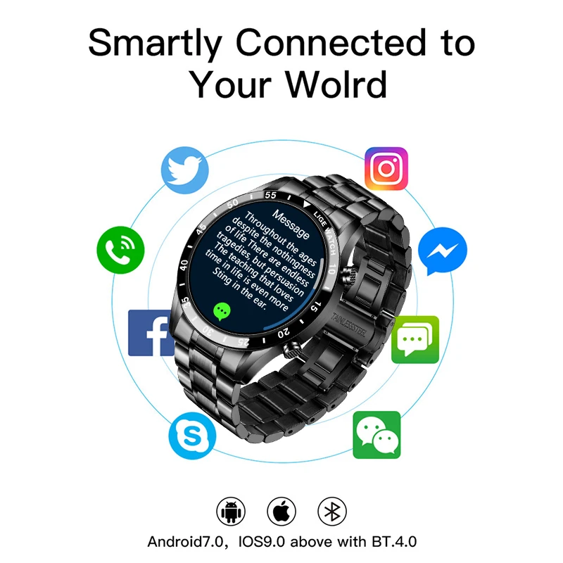 

New Men Smartwatch Bluetooth Call Heart Rate Blood Pressure IP67 Waterproof Sports Fitness Watch Smart Watch Men For IOS Android