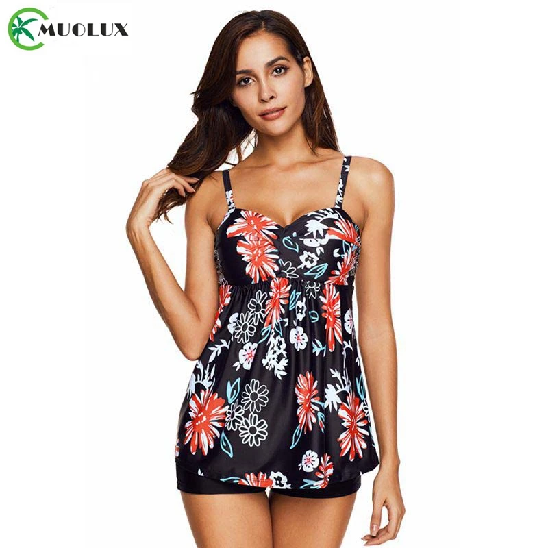 2019 танкини купальник женский купальный костюм платье спортивные шорты XXXXXL