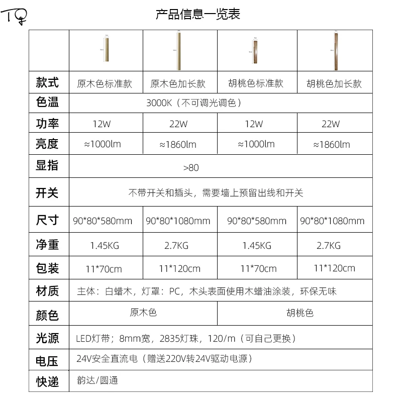 

Chinese Minimalist Simple Solid Wooden Wall Lamp Decor Background Study Modern Led Wall Sconces Bedroom Living Room Reading Cafe