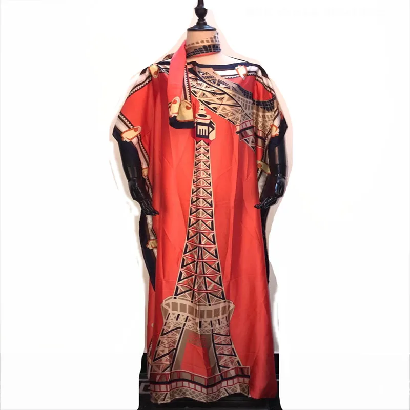 Новинка 2020 г. модные длинные платья из итальянского шелка Дашики с красивым
