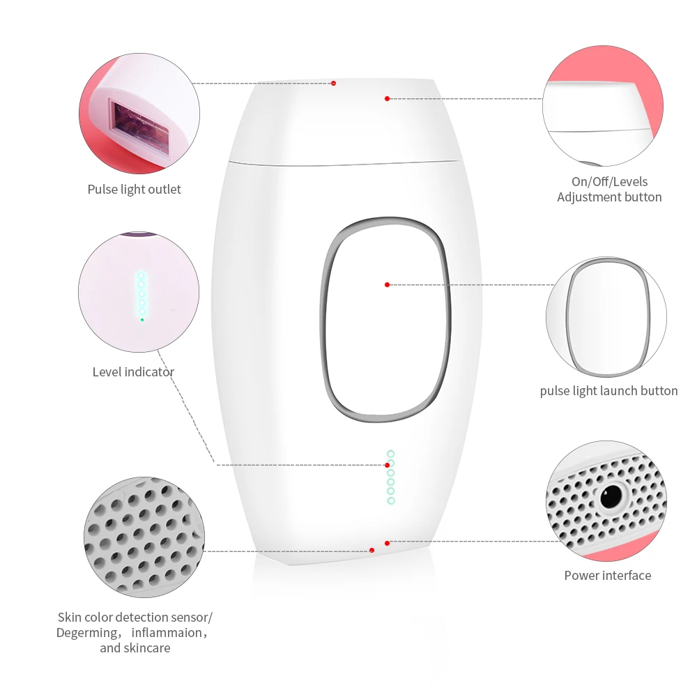 

1200000 Flashes Permanent IPL Epilator Laser Hair Removal Depiladora Electric Photoepilator Women Painless Hair Remover Machine