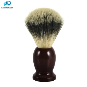 HAWARD синтетическая (нейлоновая) Мужская щетка для бритья, Классическая деревянная ручка, щетка для бороды, пена для бритья, щетка для бороды