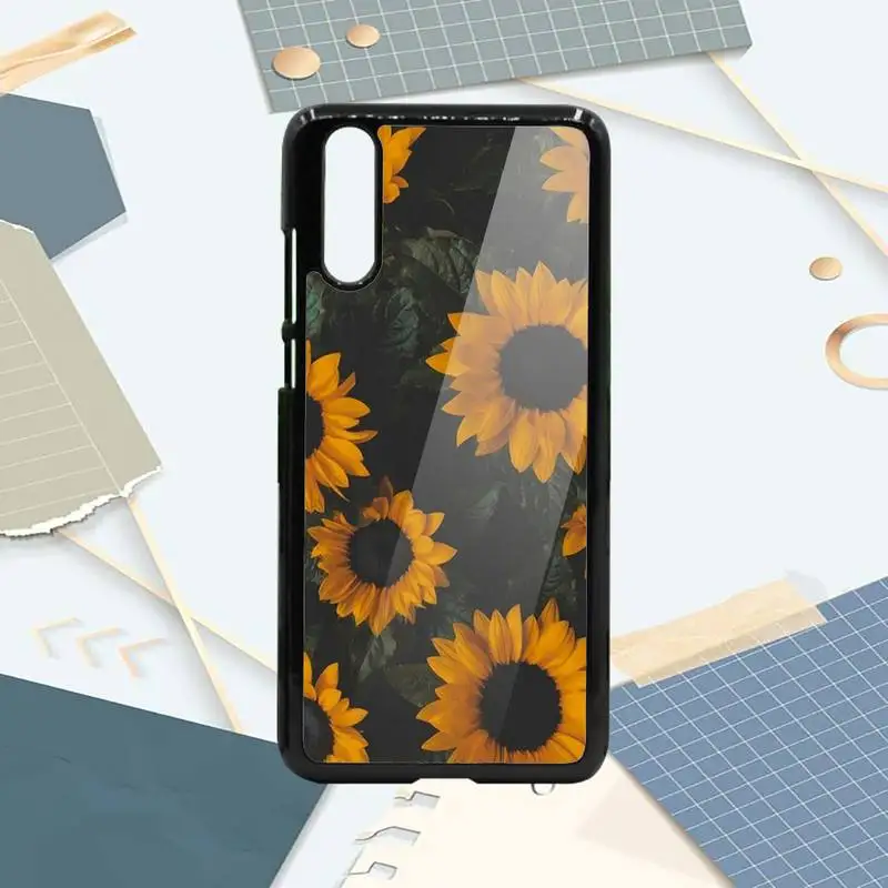 

sunflowers sunset flowers Phone Case PC For Samsung galaxy S note 8 9 20 10 e lite2019 plus pro ultra