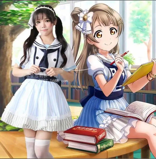 Зеленый Love live Lovelive Umi Kotori Nico Rin Eli пиратский костюм для косплея Костюм Моряка - Цвет: Зеленый