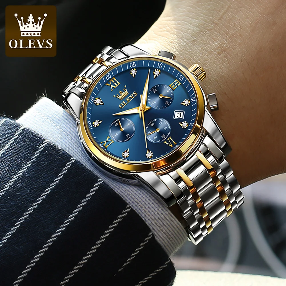 Мужские наручные часы 2021 роскошный бренд OLEVS Мужские кварцевые часы мужские деловые мужские часы мужские повседневные модные наручные часы...