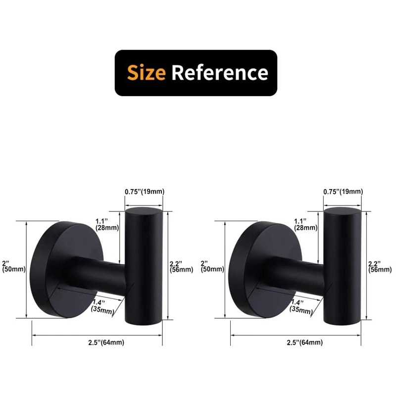 

Bathroom Towel Hooks Coat Hook Round Clothes Wall Mounted Towel Coat Robe Hook Cabinet Closet for Bath Kitchen