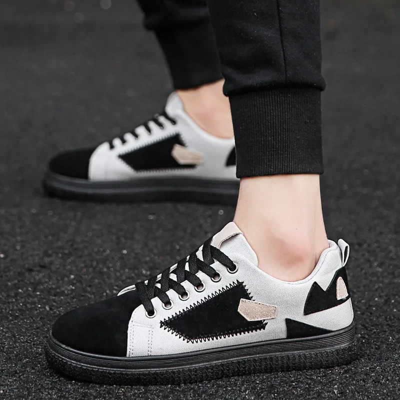 Мужские теннисные туфли большие размеры модные кроссовки с пэчворком дышащая