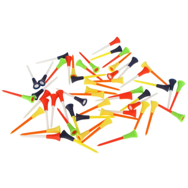 

Golf Tee Unbreakable Rubber Cushion Durable Colored for Men Kid Women Gift Pack