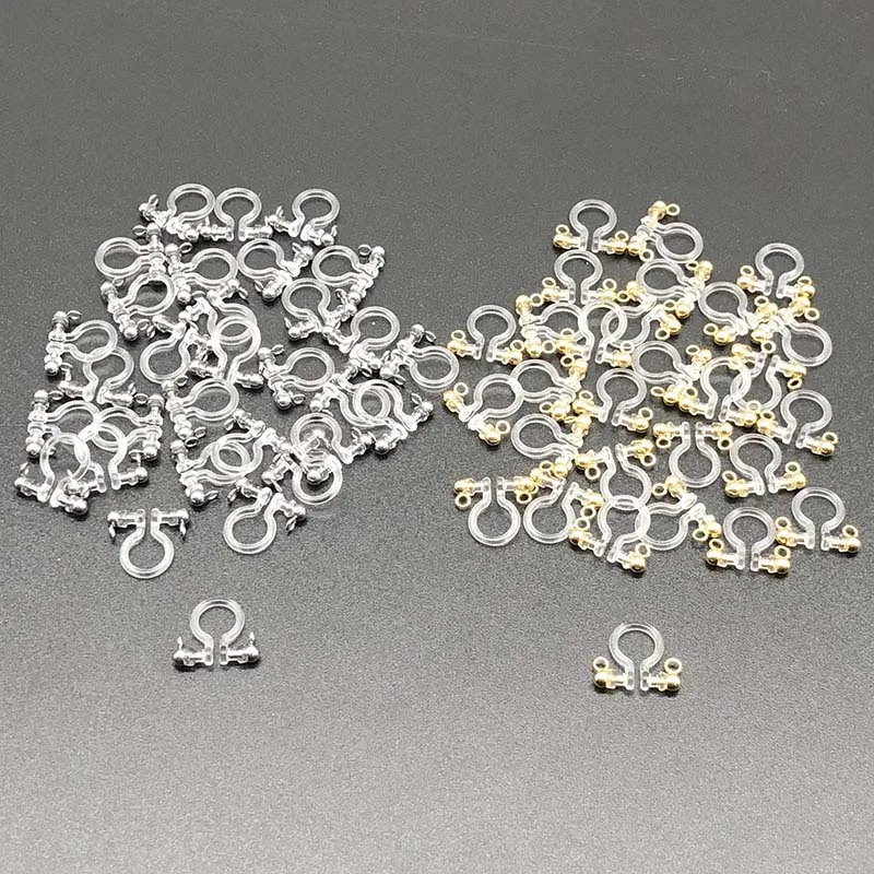 WIWI 6 шт. гипоаллергенный прозрачный зеленый пластиковый u образный зажим для ушей