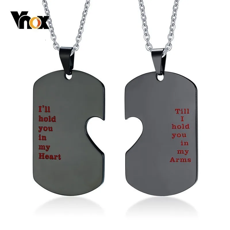 Vnox 2 шт его и ее сердце парные ожерелья с кулоном наборы вдохновляющие обещания