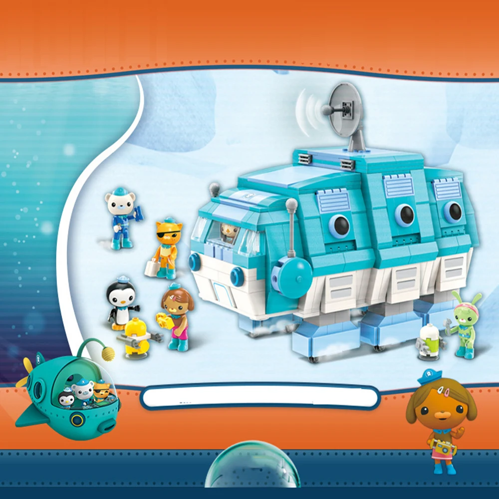 Les Octonauts Octopod Octopus Playset &amp Barnacles kwazii peso Inkling ENLIGHTEN Bricks Kids Toy Building Block Octo-Pod | Игрушки и