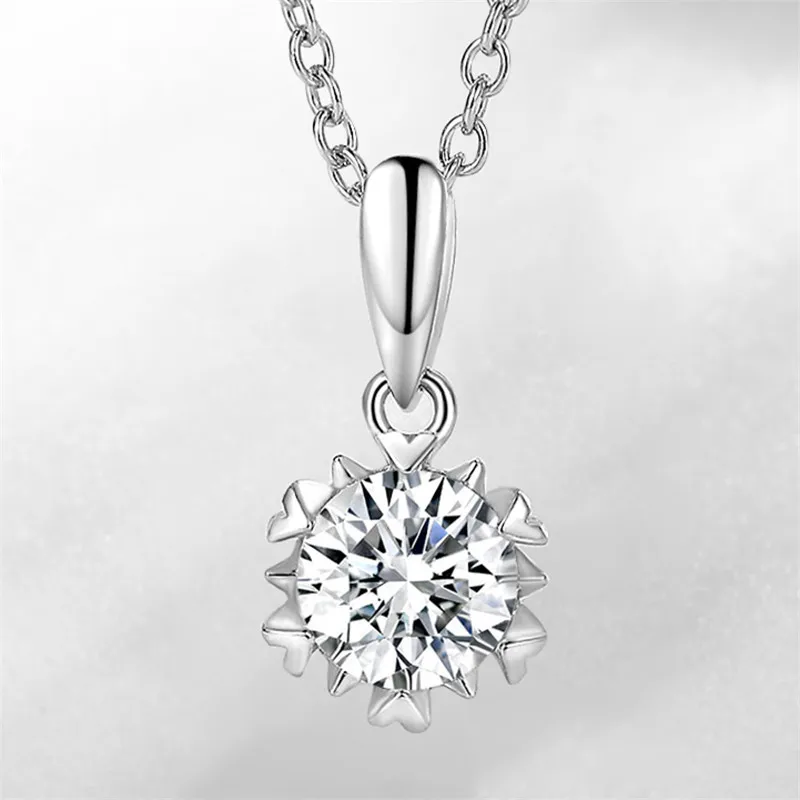 

Снежинка алмазные подвески из драгоценных камней, полудрагоценный камень ожерелья для женщин 925 Серебряный кулон бренд хорошее ювелирное и...