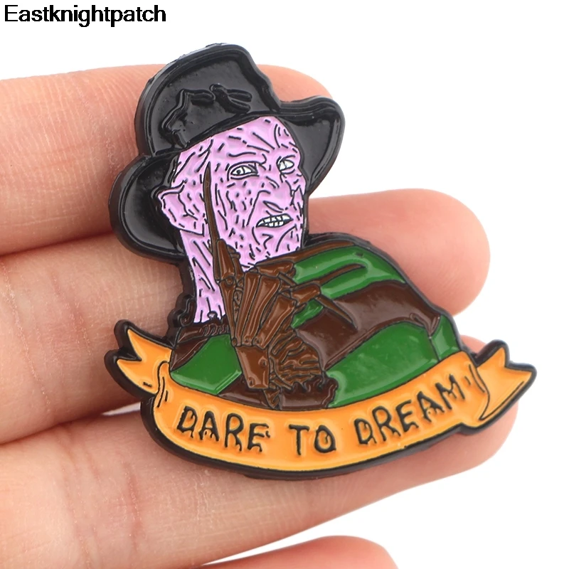

12pcs/lot Horror style Metal Enamel Brooches and Pins Collection Lapel Pin Backpack Jewelry E0978