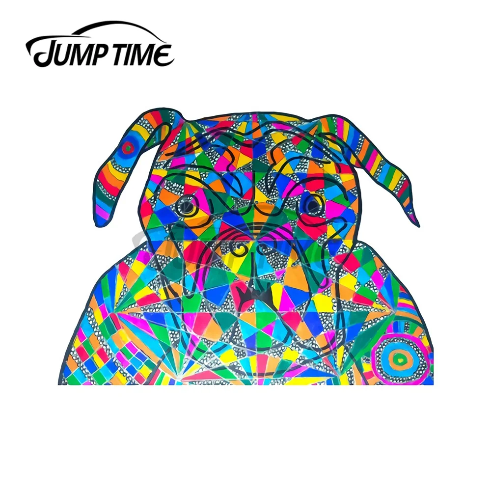 

JumpTime 13x11,2 см для психоделического бульдога забавные автомобильные наклейки и наклейки водостойкие устойчивые к царапинам дверные стены ав...
