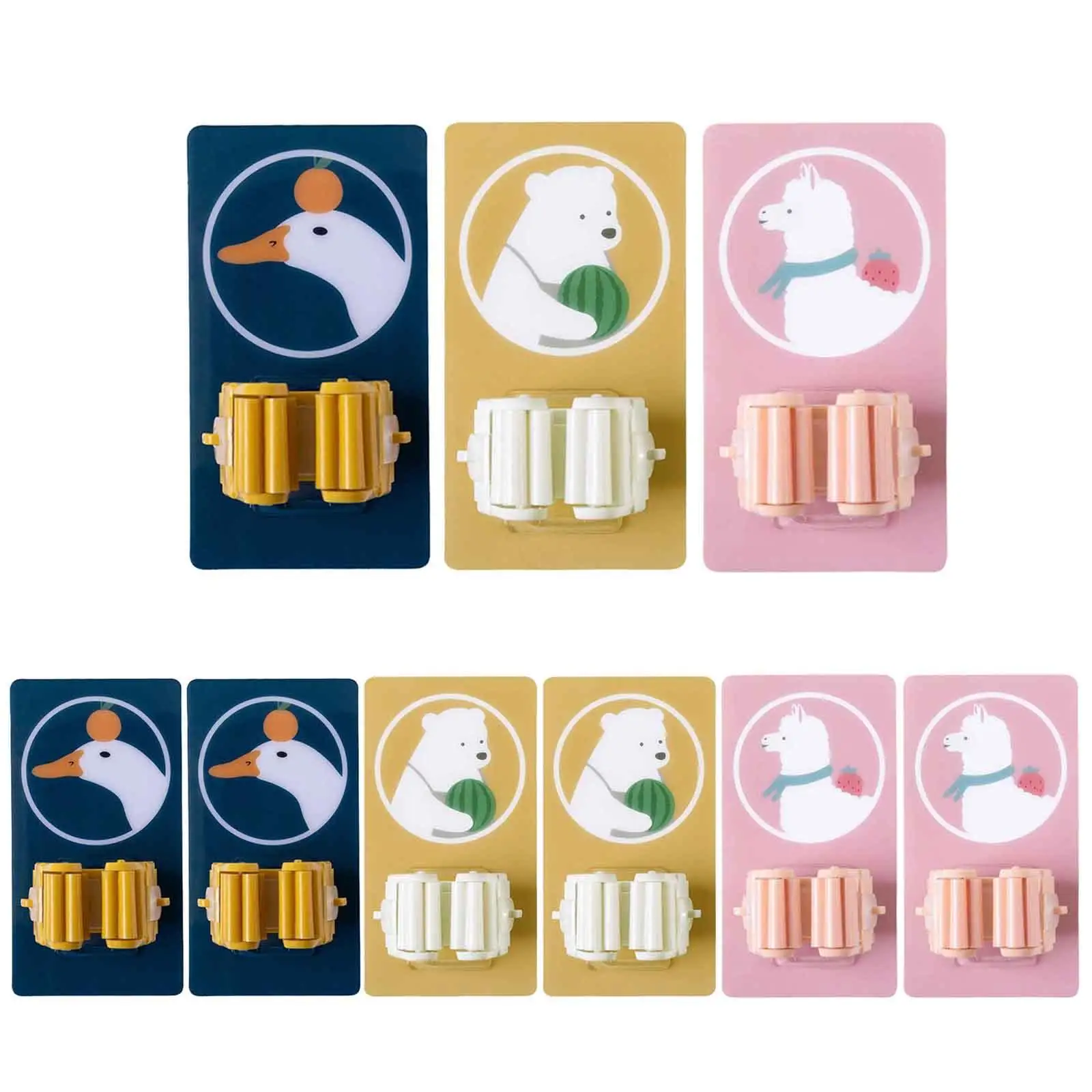 

High Quality Wall Mop Holder Strong Seamless Mounted Mop Organizer Cartoon Sticky Hook Home Storage Rack Bathroom Suction