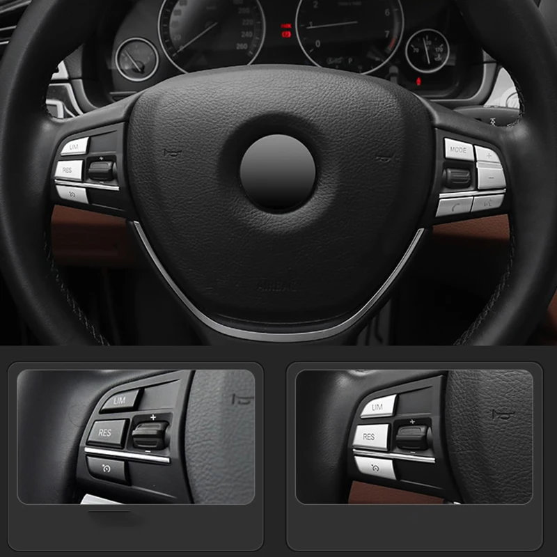 

7Pcs Car Steering Wheel Button Switch Cover Trim Stickers for 1 2 3 4 5 7 Series GT3 GT5 X3 X5 X6 F10 F20 F30 E70