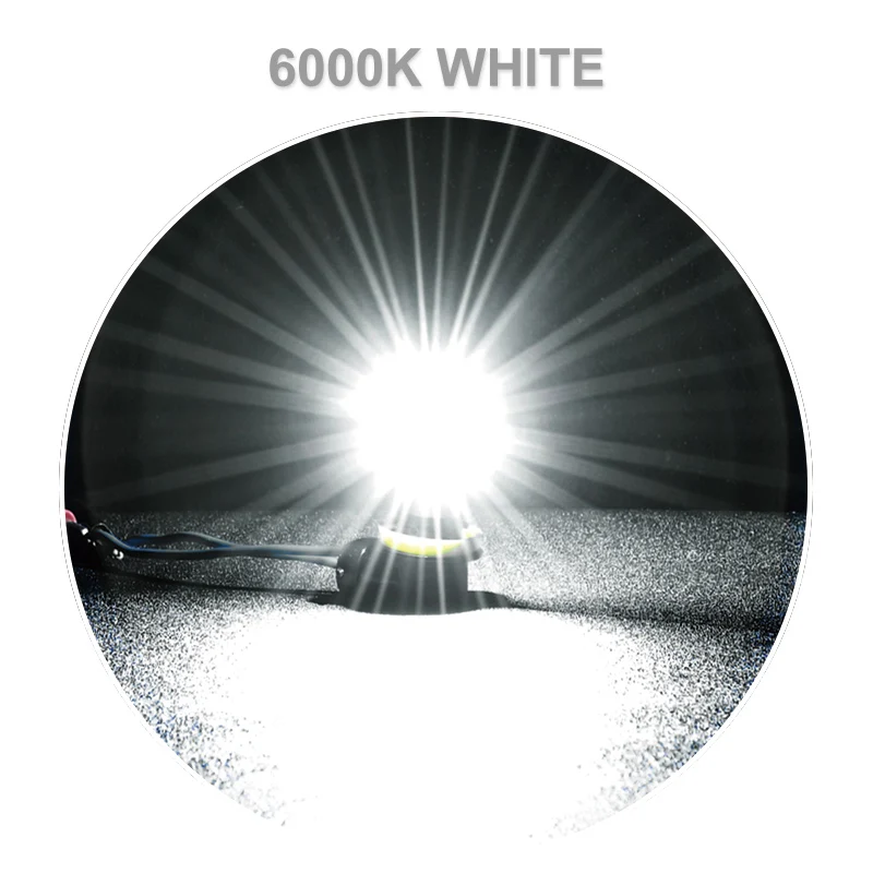 6000 К Холодный Белый CNSUNNYLIGHT CANBUS светодиодный автомобильный H11/H8 9005 9006 фары без ошибок 2400Lm 24 Вт/пара 6000 К белый HB3 HB4 H9 H16jp авто фары - Испускаемый цвет: 6000 К Холодный Белый