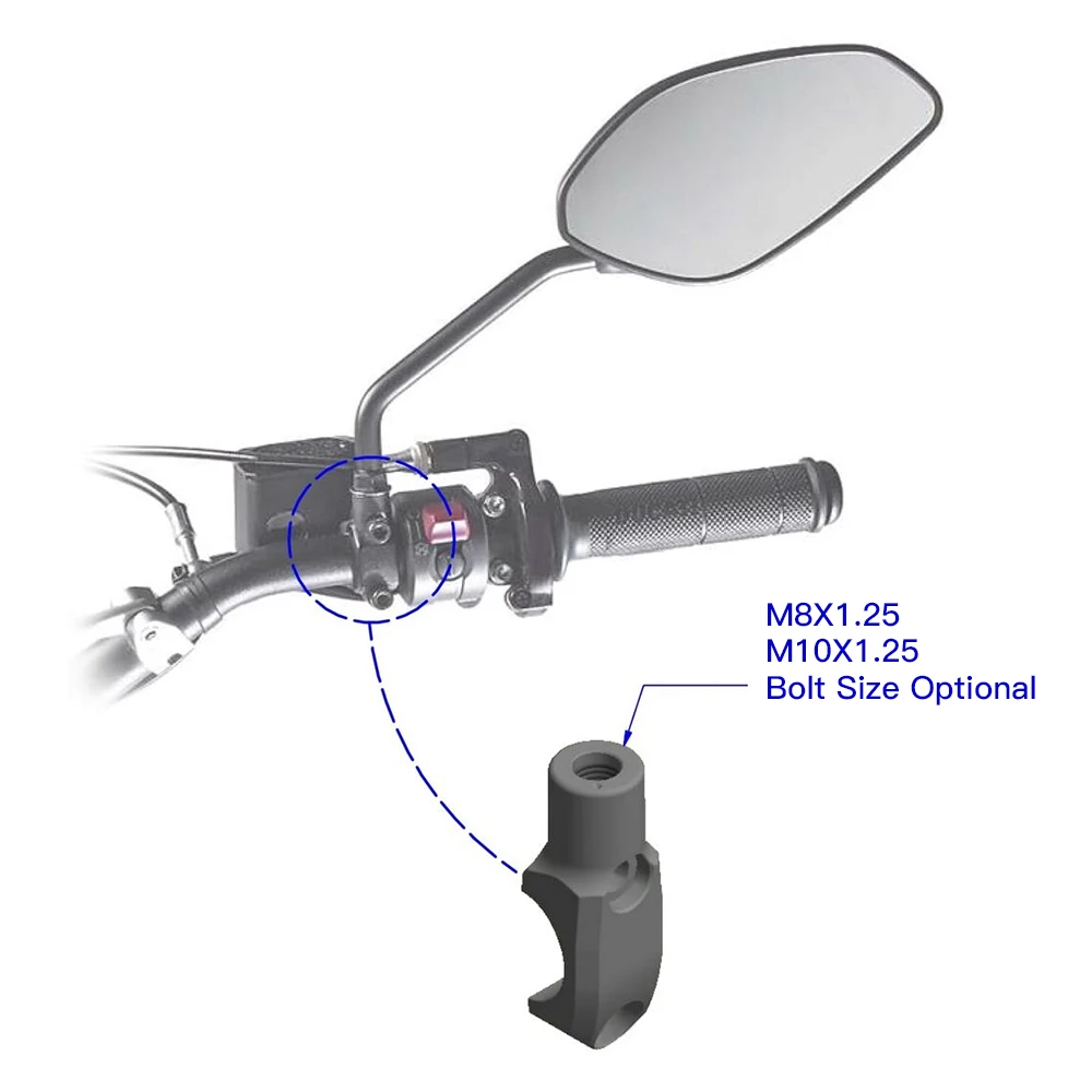 Универсальный вращающийся зажим M10 ручка держатель для зеркала адаптер