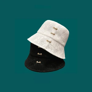 Summer Thin Lace Buckle Diamond Basin Hat Luxury Thin Beach Bucket Cap Breathable Fisherman Hats With Rope Comfortable Panama Summer Thin Lace Buckle Diamond Basin Hat Luxury Thin Beach Bucket Cap Breathable Fisherman Hats With Rope Comfortable Panama