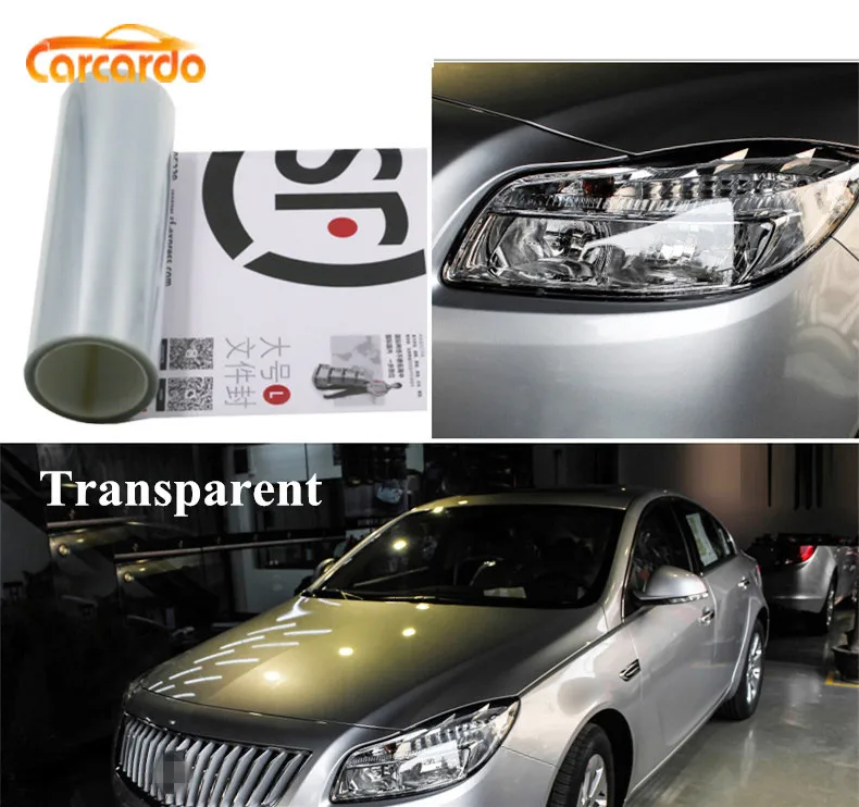 Carcardo матовый черный 30 см X 200 см Автомобильная фара Задний фонарь тонированная виниловая пленка автомобильная наклейка задняя фара Туман лампа наклейка - Название цвета: Transparent