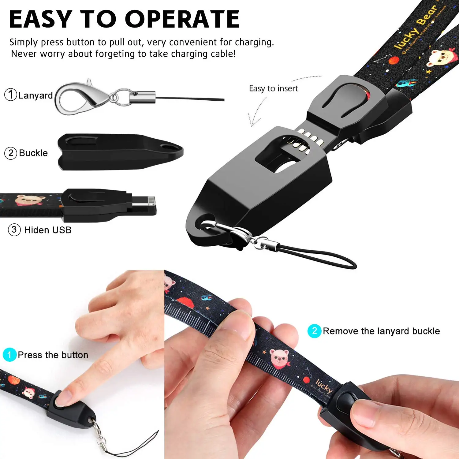 Быстрый Micro USB кабель для передачи данных зарядное устройство шейный ремешок