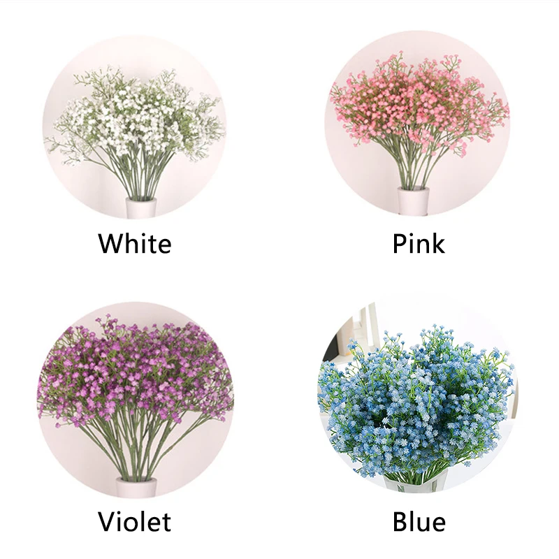 

Gypsophila 3 Branch Stars Flower Simulation Fake Flowers Artificial Flowers Bride Holding Flowers Real Touch Home Party Decor