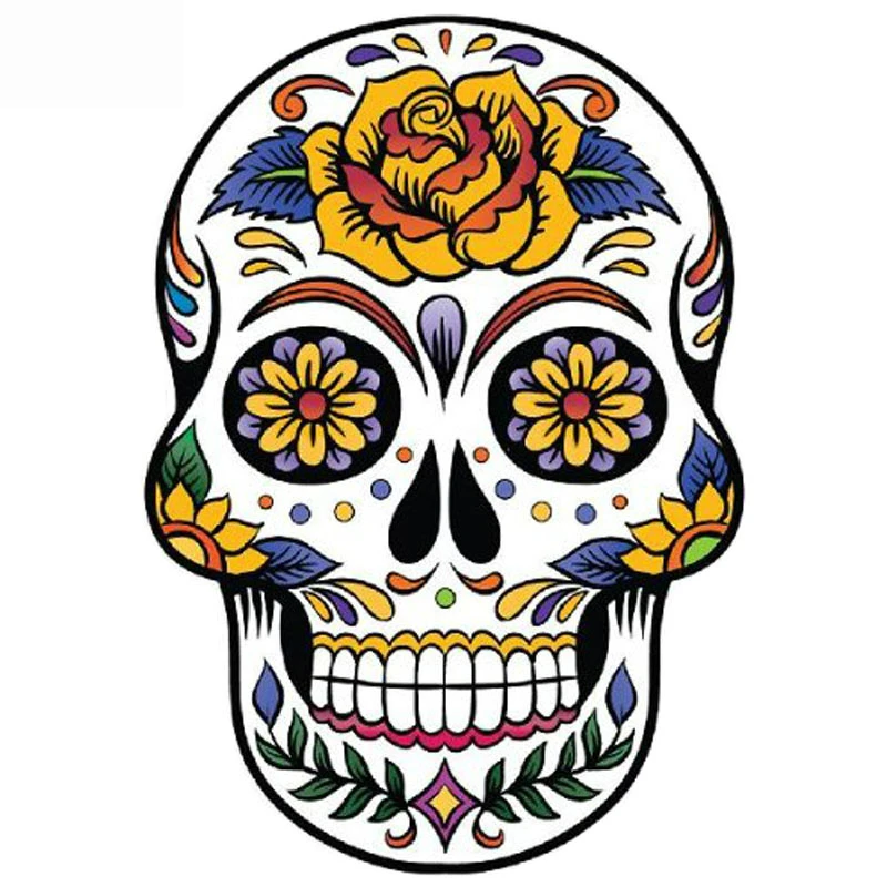 

Day of The Dead Car Sticker Personalized Laptop Suitcase Motorcycle Auto Accessories Waterproof Vinyl Decal,14cm*10cm