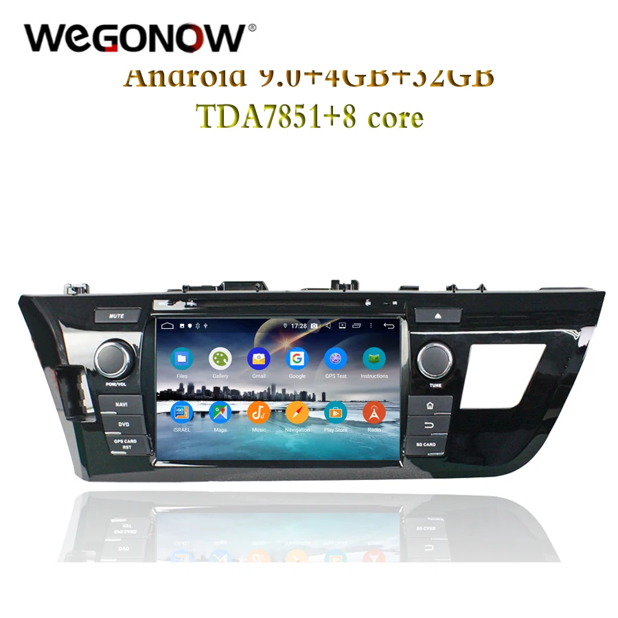 IPS TDA7851 Android 9 0 4 Гб ОЗУ 8 ядер dvd плеер для автомобиля Wifi Bluetooth RDS радио GPS ГЛОНАСС