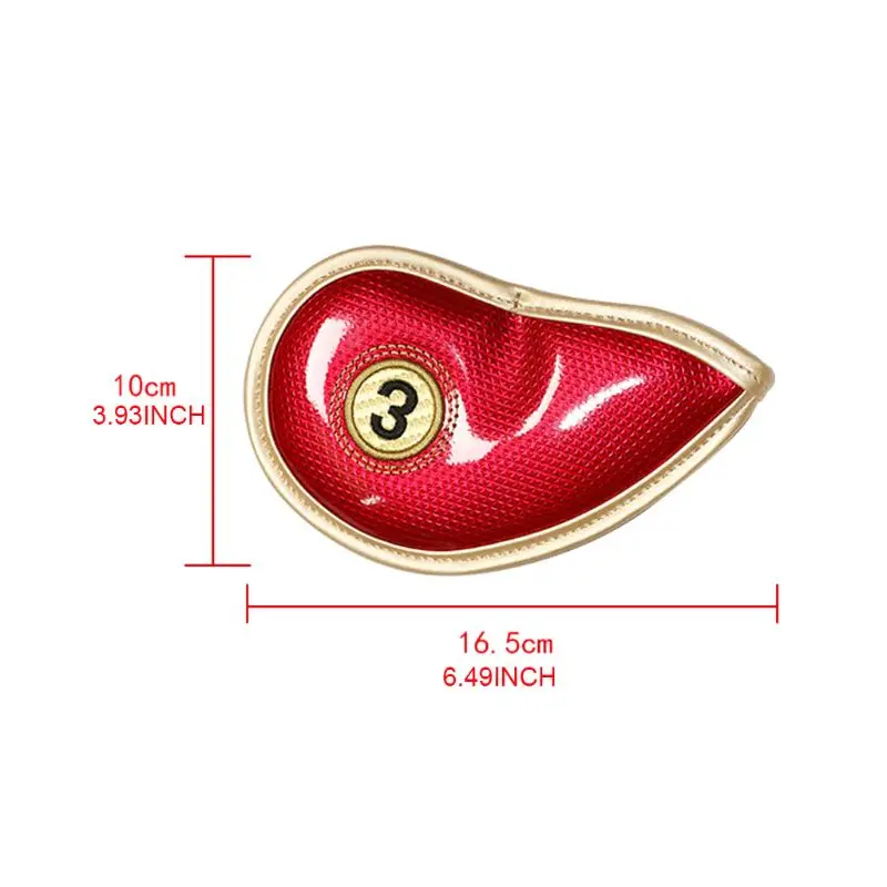 

10Pcs/Set Waterproof Crystal Mirror Faux Leather Golf Iron Clubs Head Covers G99D