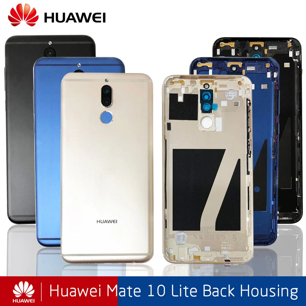 Чехол для huawei mate 10 Lite задняя крышка Nova 2i чехол задней двери батареи + объектив