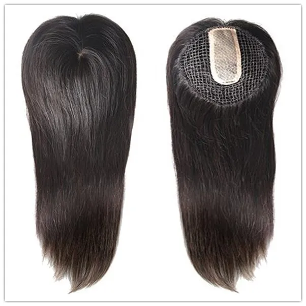 1B # Hstonir шелковая сеточка Топпер европейские волосы remy блонд закрытие парик украшение волос сетевой верхний кусок TP27 - Парик Цвет: 1B #