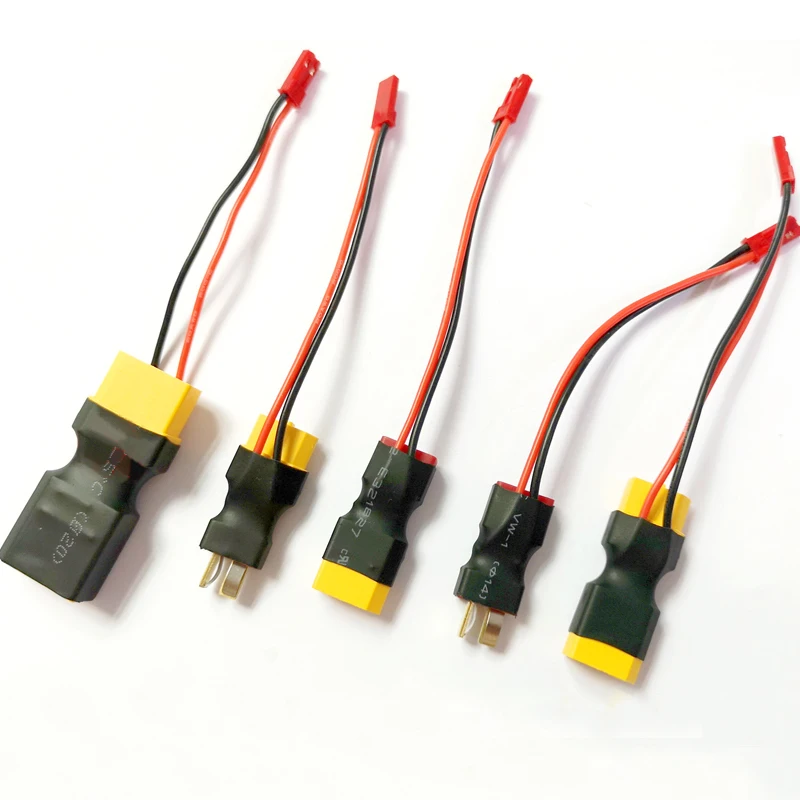 

1PCS XT60/XT90/T Male to Female Adapter Connector with JST Plug 20AWG 10cm Silicone Wire for RC Aircraft Gimbal Power Supply