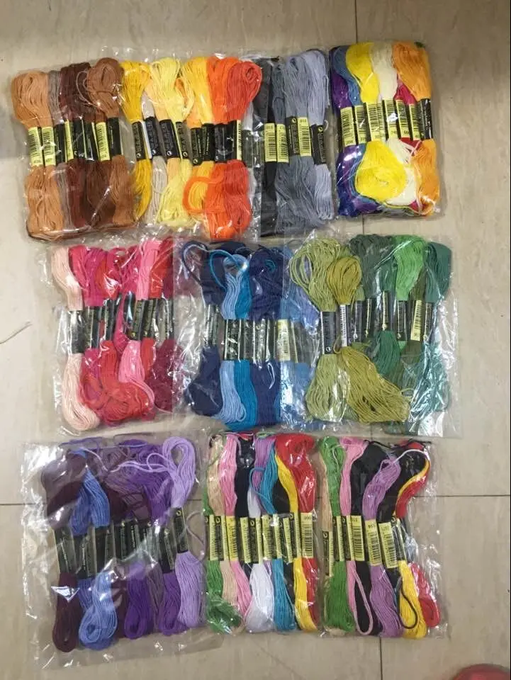 

Full set of 447 Colors Anchor Similar DMC Cross Stitch Cotton Embroidery Thread Floss Sewing Skeins Craft DIY Handmade