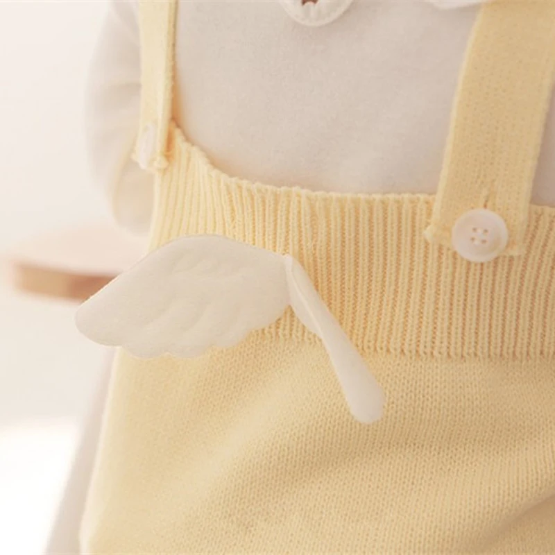 Детский комбинезон с крыльями ангела Sodawn оборками и длинным рукавом 3 шт осенне