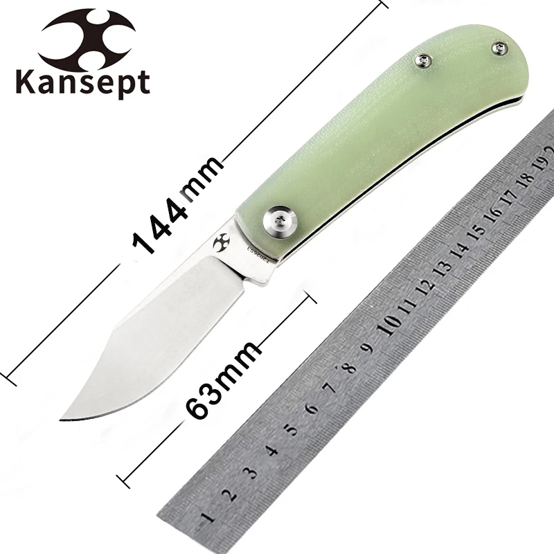 

Kansept Bevy T2026S3 Slip Joint Pocket Knife Nick Swan Design 2.45'' 154CM Blade Natural G10 Handle Compact EDC Folding Knife