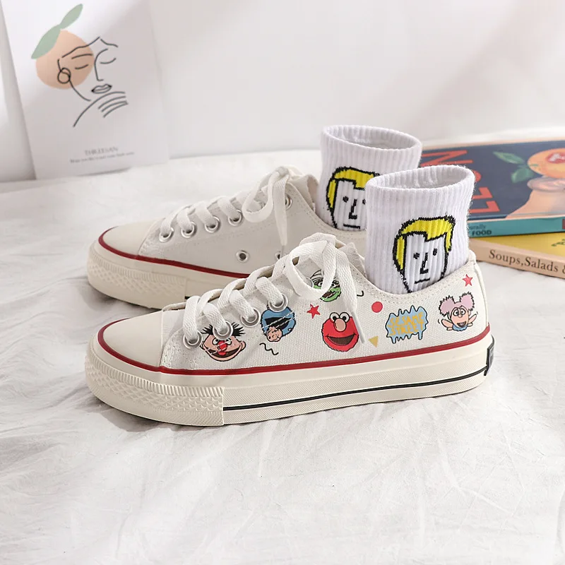 Женская обувь Сезон весна лето Новинка 2019 года Парусиновая для девочек Обувь в