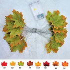 Хэллоуин светодиодный гирлянда кленовые листья сказочные огни красный зеленый лист лоза 4,5 В USBпитание от батареи гирлянда забор перила декоративные