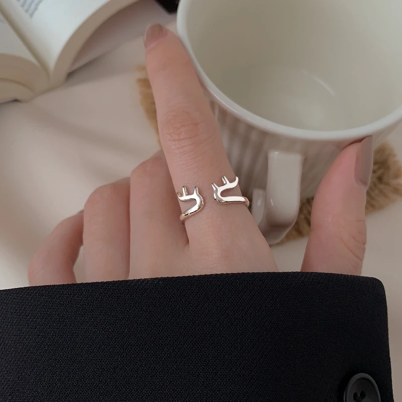 Серебро 925 пробы серебро одна олень ли ваша кольцо женский маленький с