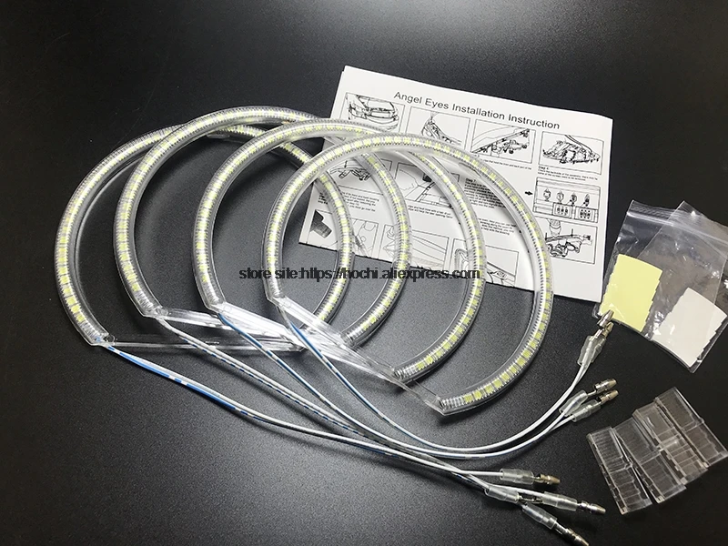 HochiTech для Toyota X100 Chaser 1996-2001 6th ультра яркий SMD белый светодиодный ангельские глазки halo Кольцо Комплект дневного света DRL
