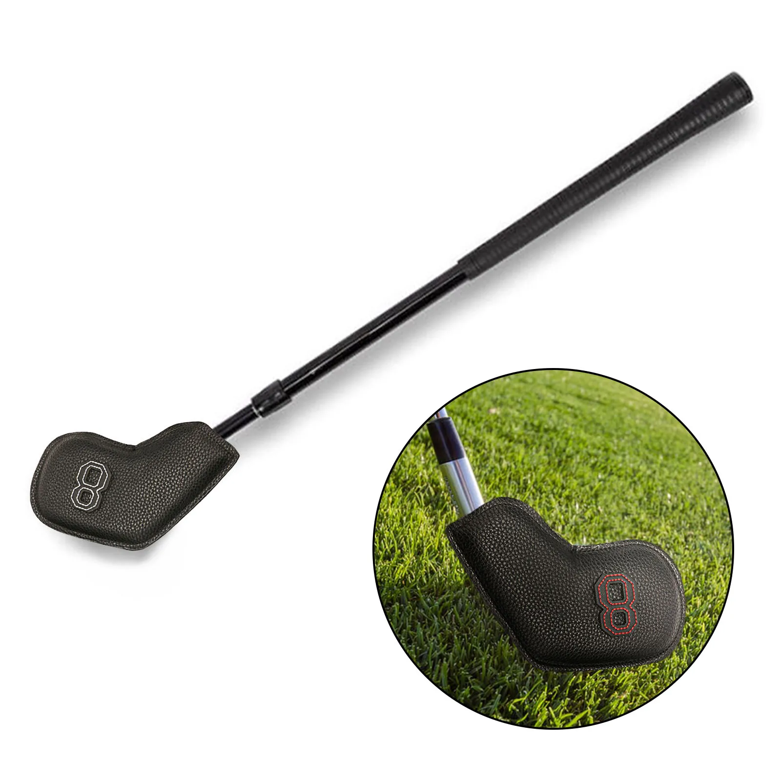 

11Pack PU Golf Club Iron Putter Head Cover Protector Waterproof Headcover with Double-sided Identification Number Universal