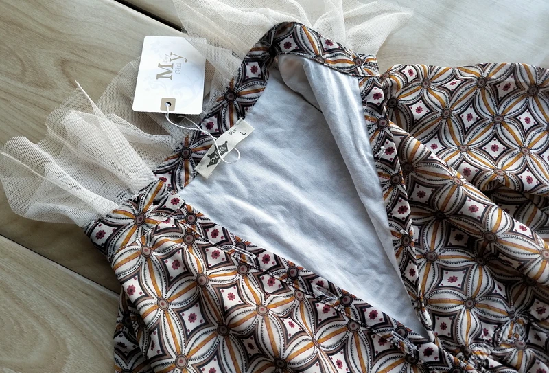 Наряд для дня рождения русалки с оборками детский шифоновый гофрированный