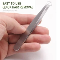 nose hair trimming tweezers stainless steel round tip eyebrow hair cut manicure facial forceps makeup scissors tool universal