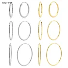 Кольца ANDYWEN из стерлингового серебра 925 пробы тонкие, 14 мм, 24 мм, 28 мм