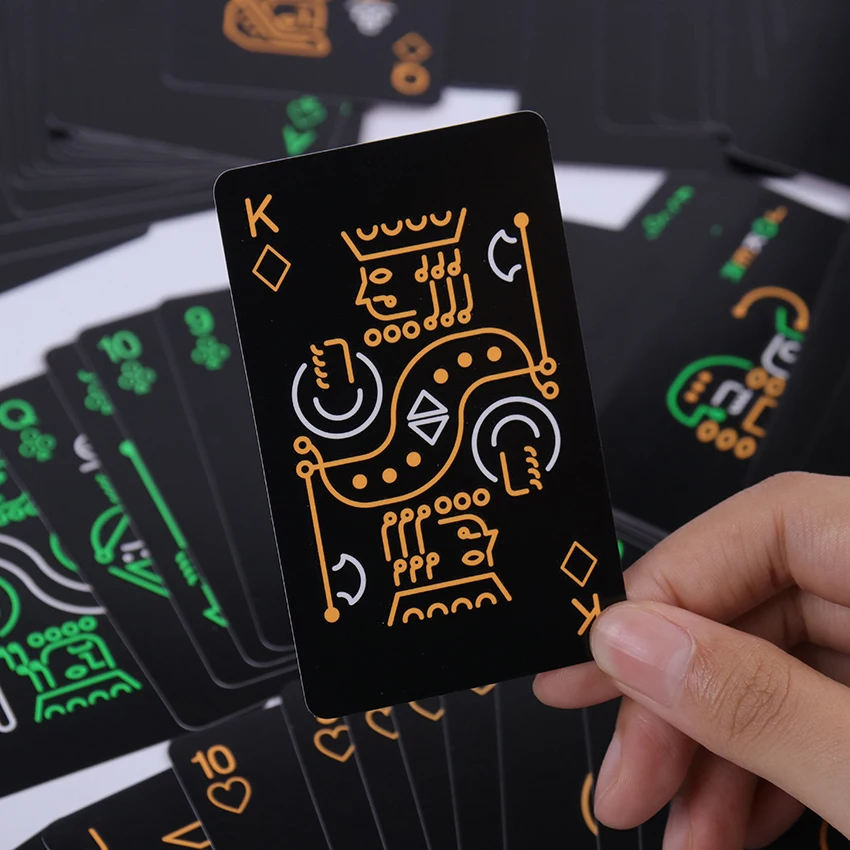 

1Set Black Luminous Poker Card Bar Party KTV Novelty Fluorescent Playing Cards Game Bar Game Table Games