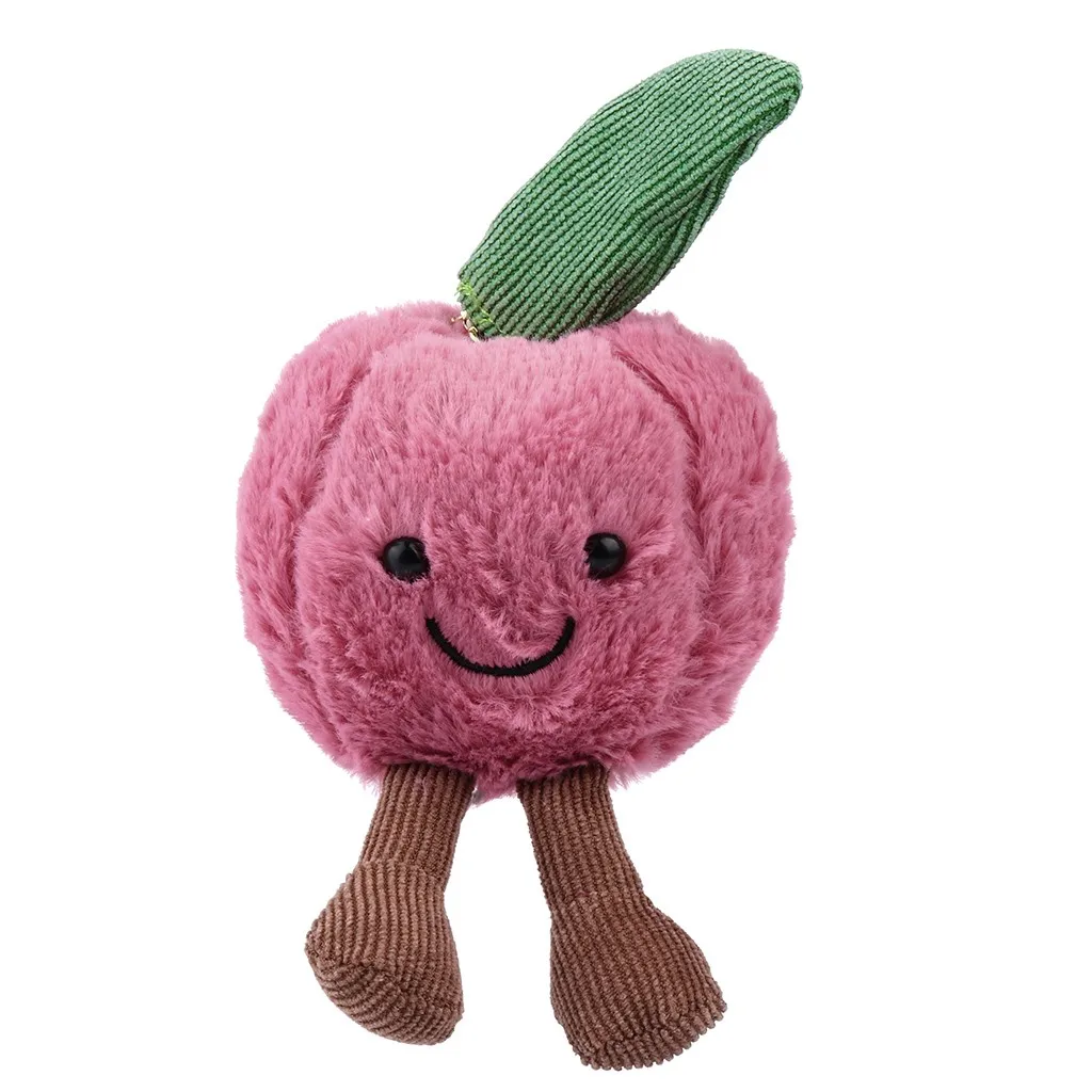 Милый рюкзак, аксессуары, мини плюшевый брелок, подарок для детей, kawaii, мягкие фрукты, яблоко, сосна, яблоко, мягкая мультяшная игрушка, подарок Y826