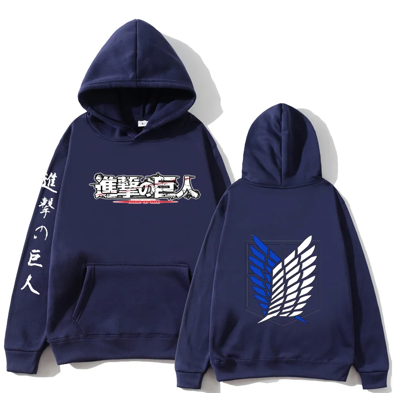 

Attack on Titan Hoodies Sweatshirts Comics Hip Hop Style Good Quality Clothes Harajuku Sweatshirt Anime Unisex Male
