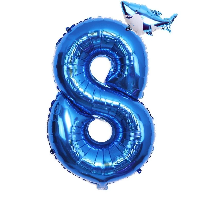 Фольгированные воздушные шары в виде цифр радужные форме 2 шт. 32 дюйма украшение