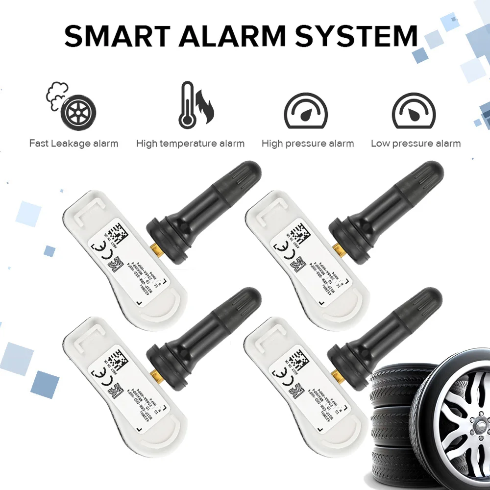 

Система мониторинга давления в шинах Hyundai IX25, IX35, Tucson, Creta, Sonata, TPMS, Датчик 433 МГц, 52933-C1100 52933C1100, 4 шт.