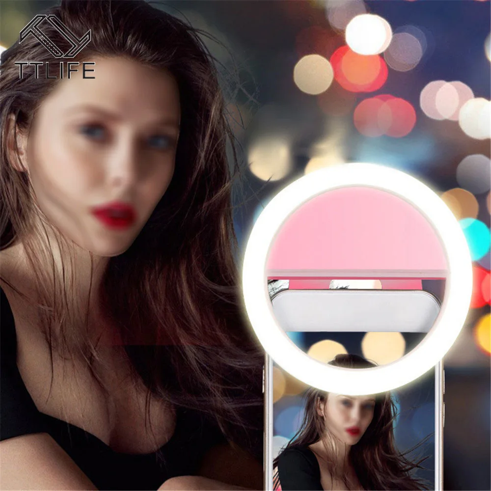 Селфи кольцо мобильный телефон клип светильник объектива лампа Litwod светодиодные