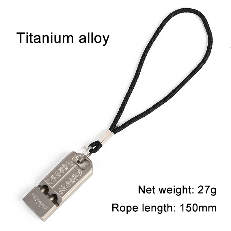 

1pcs Emergency Survival Whistle High Decibel Portable Keychain Whistle Stainless Steel Double Pipe Outdoors Multifunction Tools